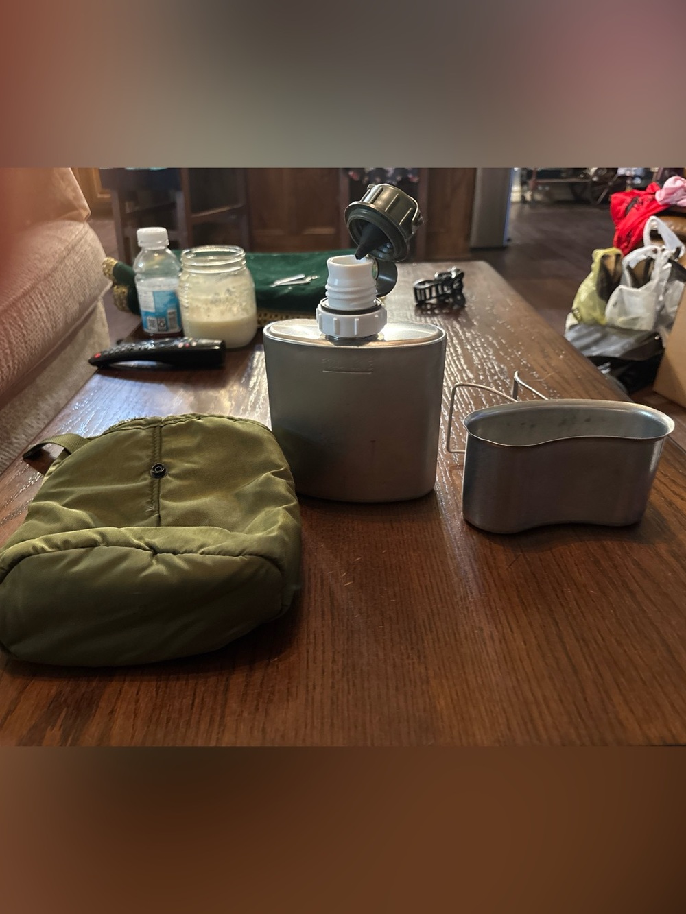 USGI Arctic 36 oz Stainless Steel Cold Weather Canteen Set Cup Cover ALICE 1993